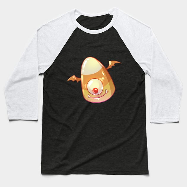 Cute Candy Corn Bat Baseball T-Shirt by Claire Lin